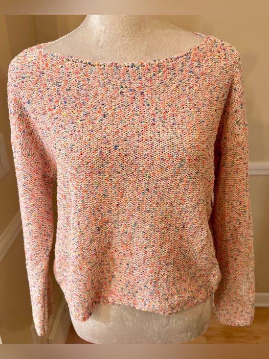 Lou & Grey Sweaters - 🍨🩷🧡 Lou & Grey Neon Confetti Knit Sweater Rainbow 🌈 Speckled Cotton Blend - Sz S